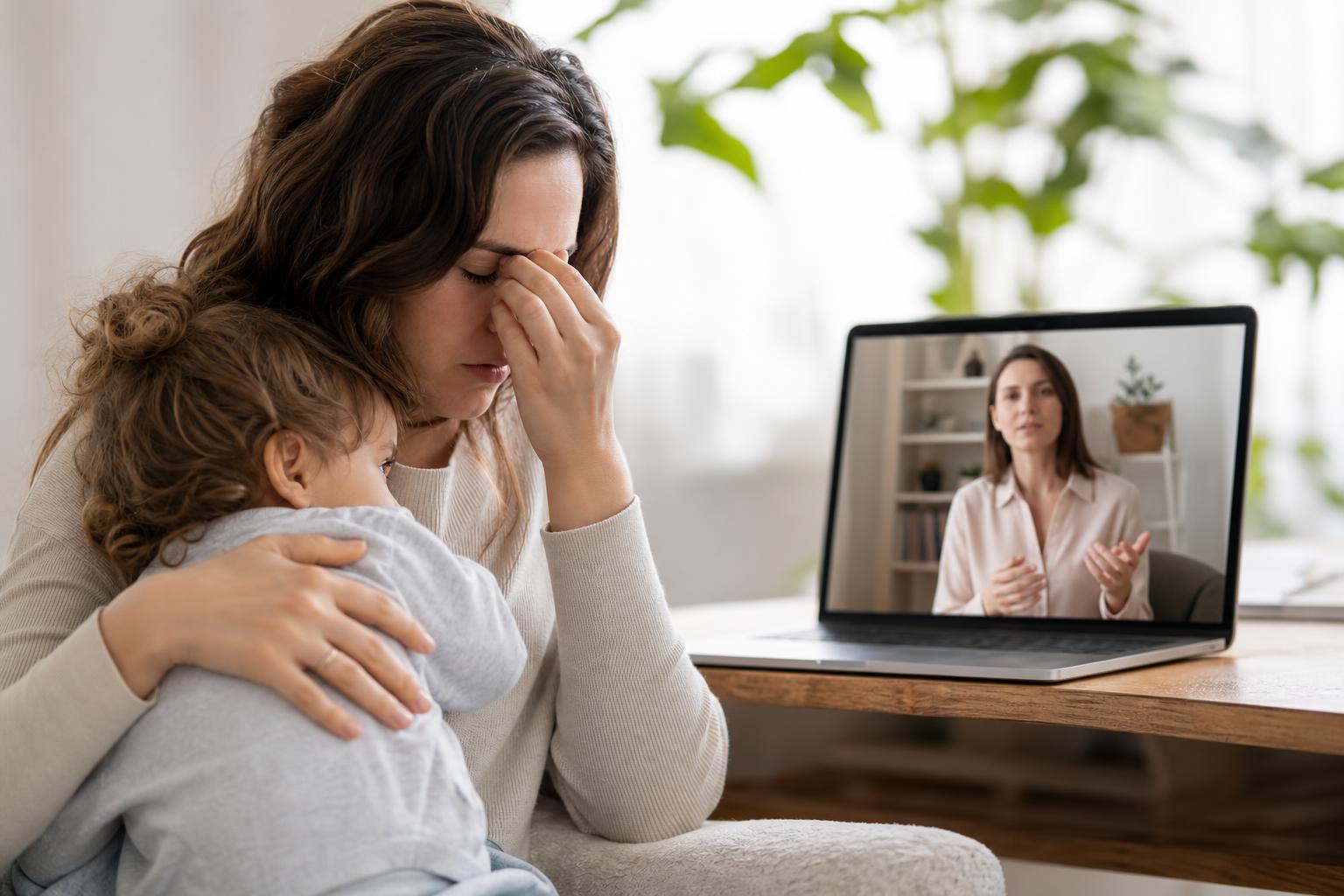 6 sinais de burnout materno e como a terapia online pode ajudar
