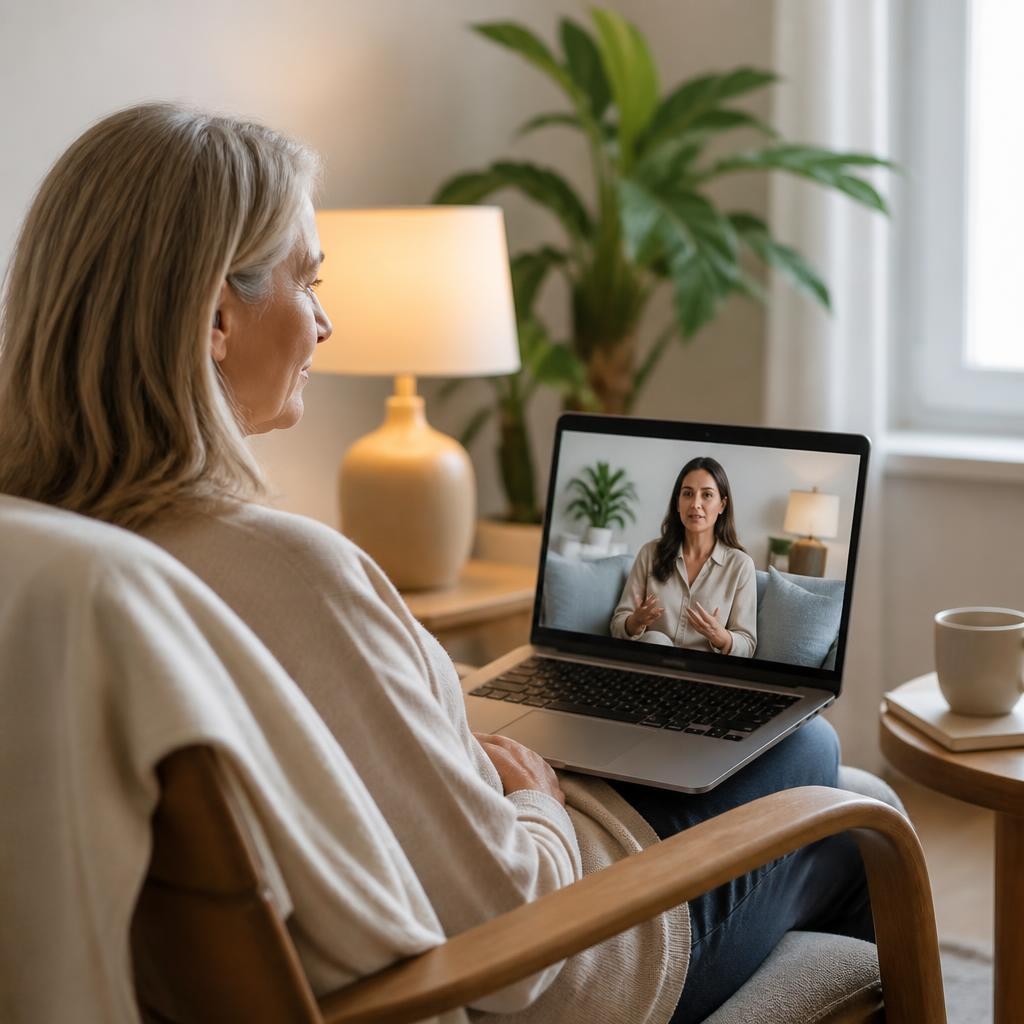 Como a psicoterapia online pode ajudar mulheres a lidar com o impacto da menopausa na saúde mental