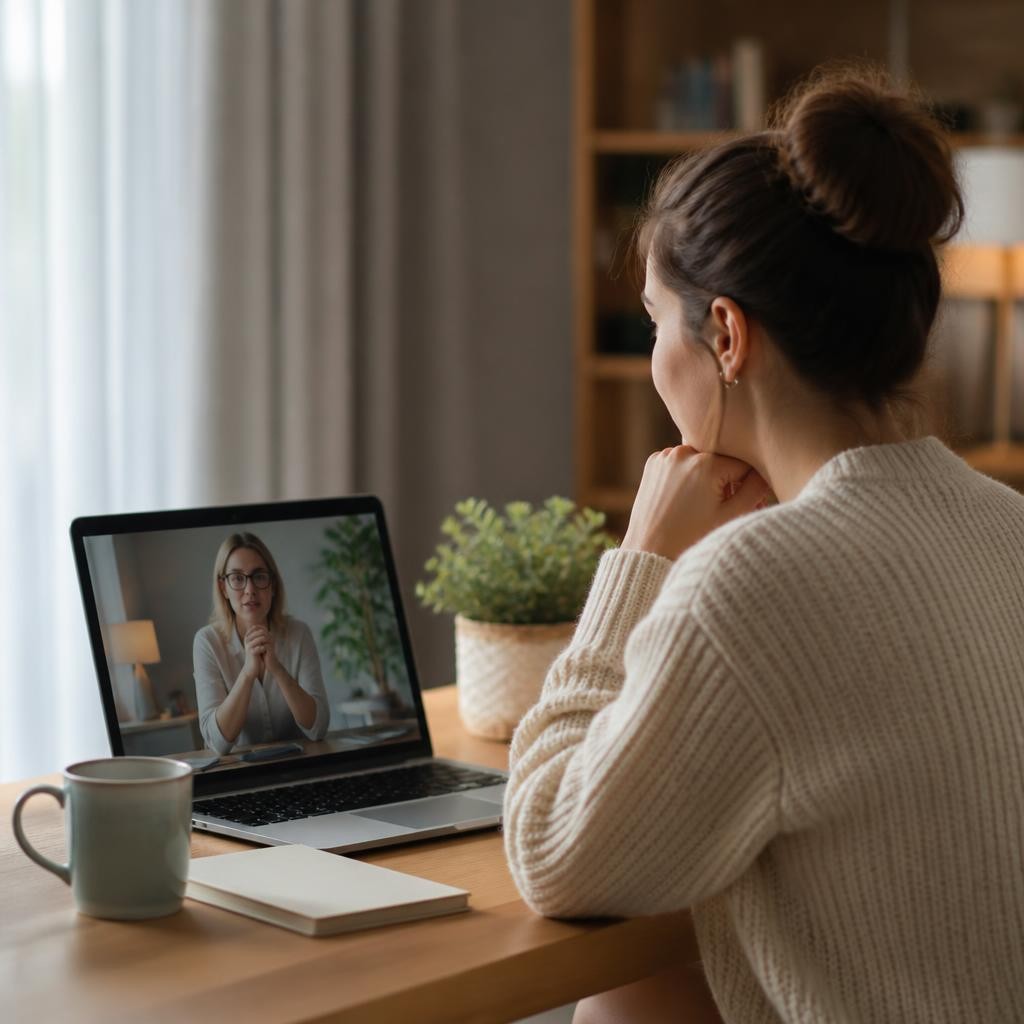 Como a psicoterapia online apoia mulheres na reconstrução após término