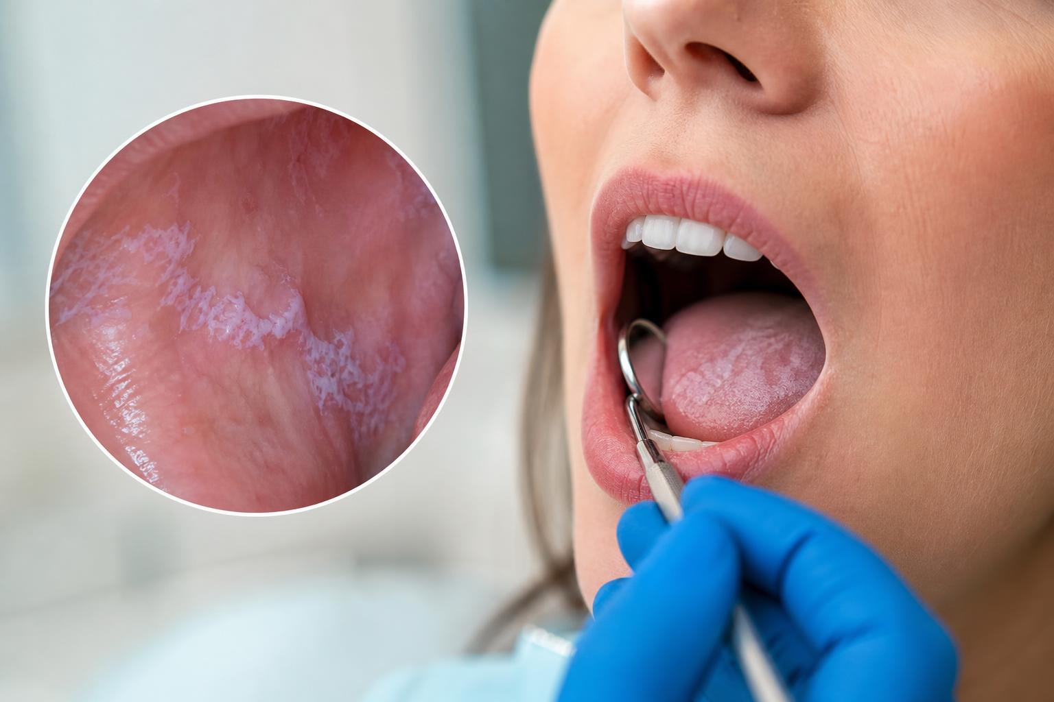 O que é líquen plano oral e como identificar manchas brancas na boca?